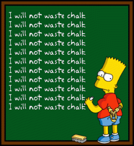 Bart-Simpson-chalk